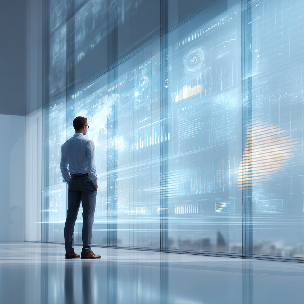 Man blickt auf interaktives Risk Assessment Board