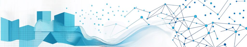 Visualisierung von Massenscreening: vernetzte Datenpunkte zur automatisierten Analyse großer Datenmengen im Compliance-Umfeld.